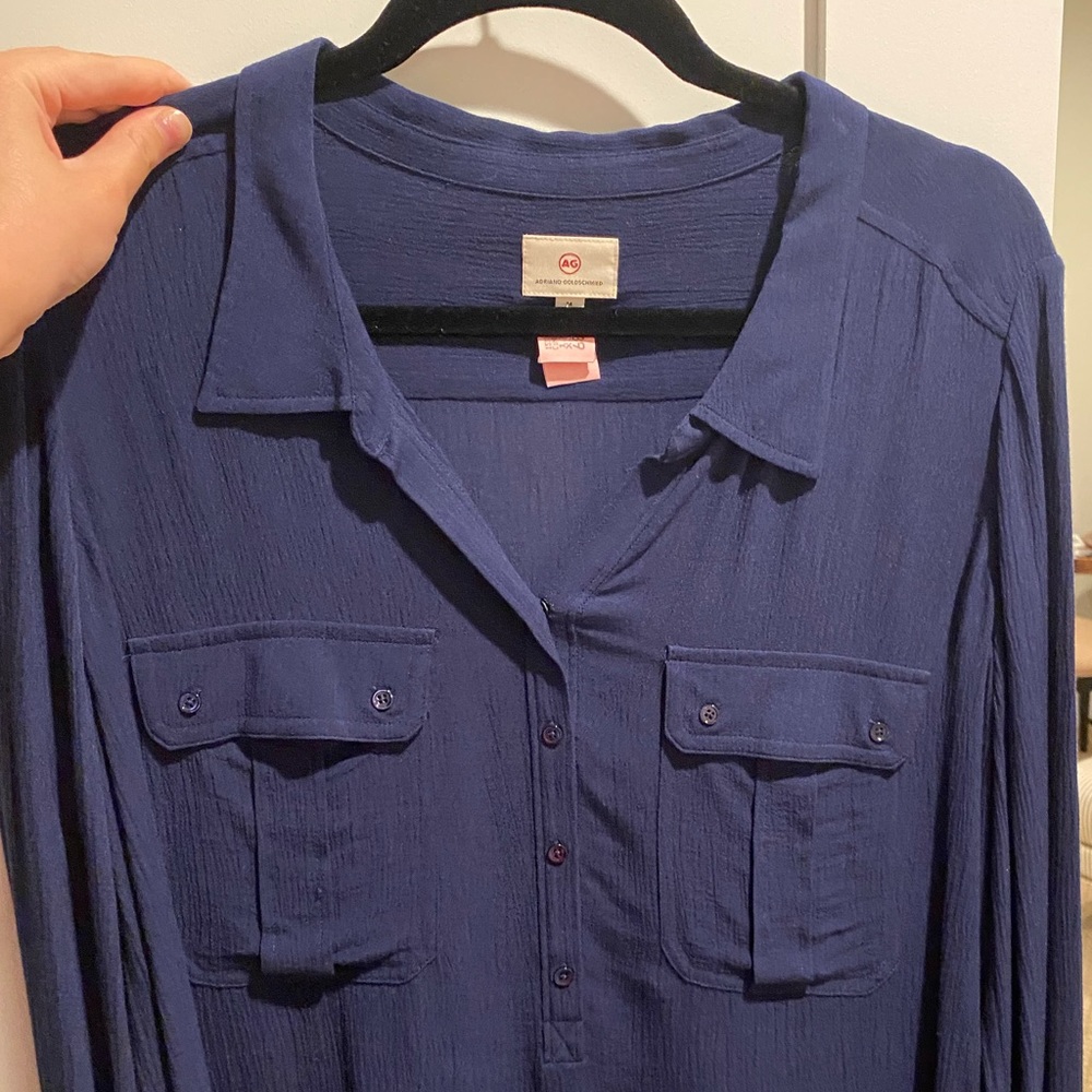 Ag Navy Button Down - image 8